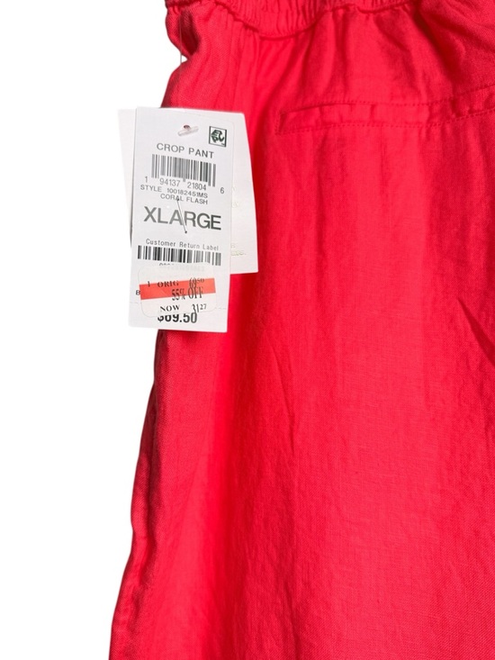 Charter Club Luxury 100% Linen Coral Flash Crop Pants XL NWT - Picture 6 of 6